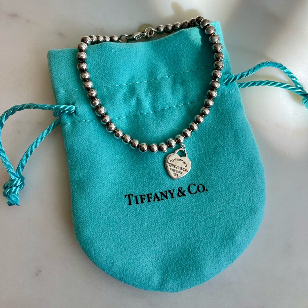 Tiffany Blue® Heart Tag Bead Bracelet in Silver, 4 mm